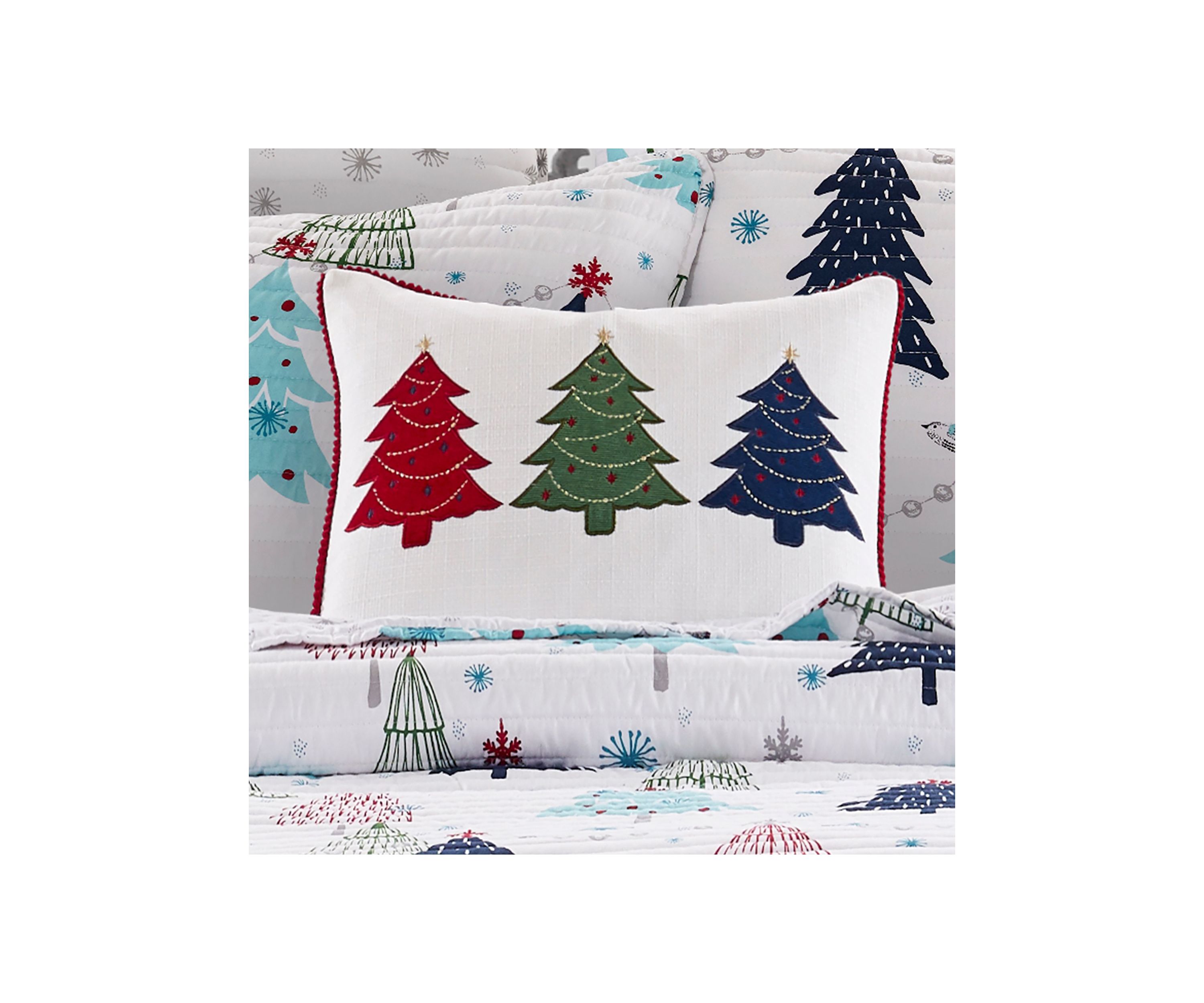 White Pine Festive Trees Pillow 14x18