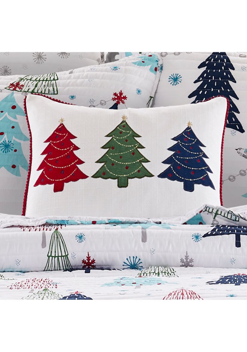 White Pine Festive Trees Pillow 14x18