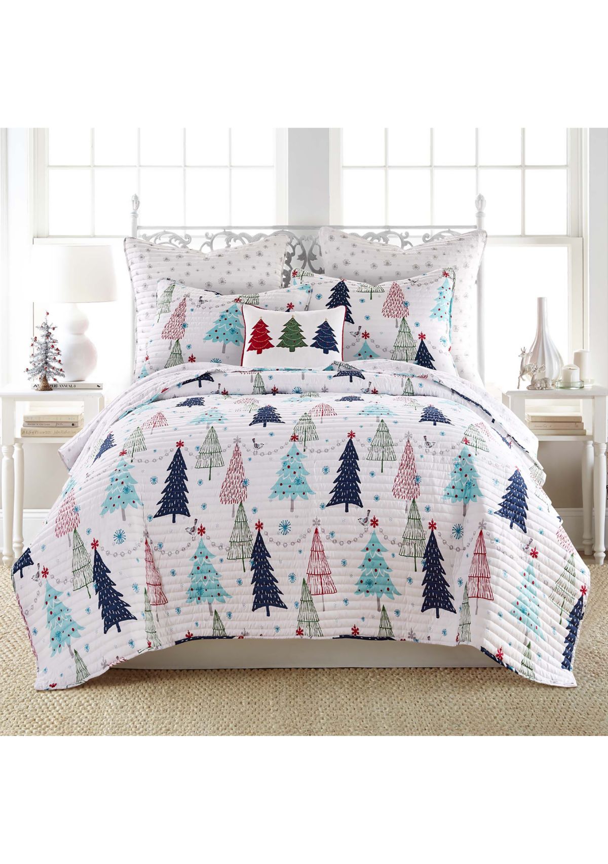 White Pine Festive Trees Pillow 14x18