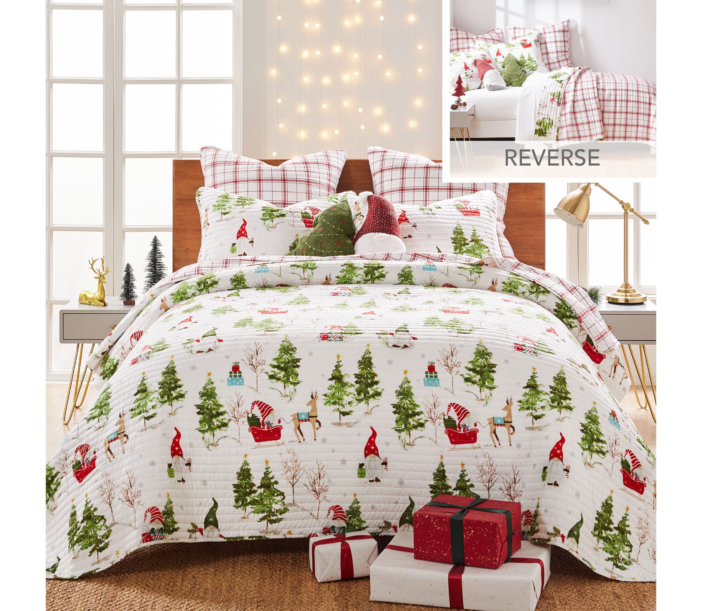 Gnome Forest 3D Tree Pillow