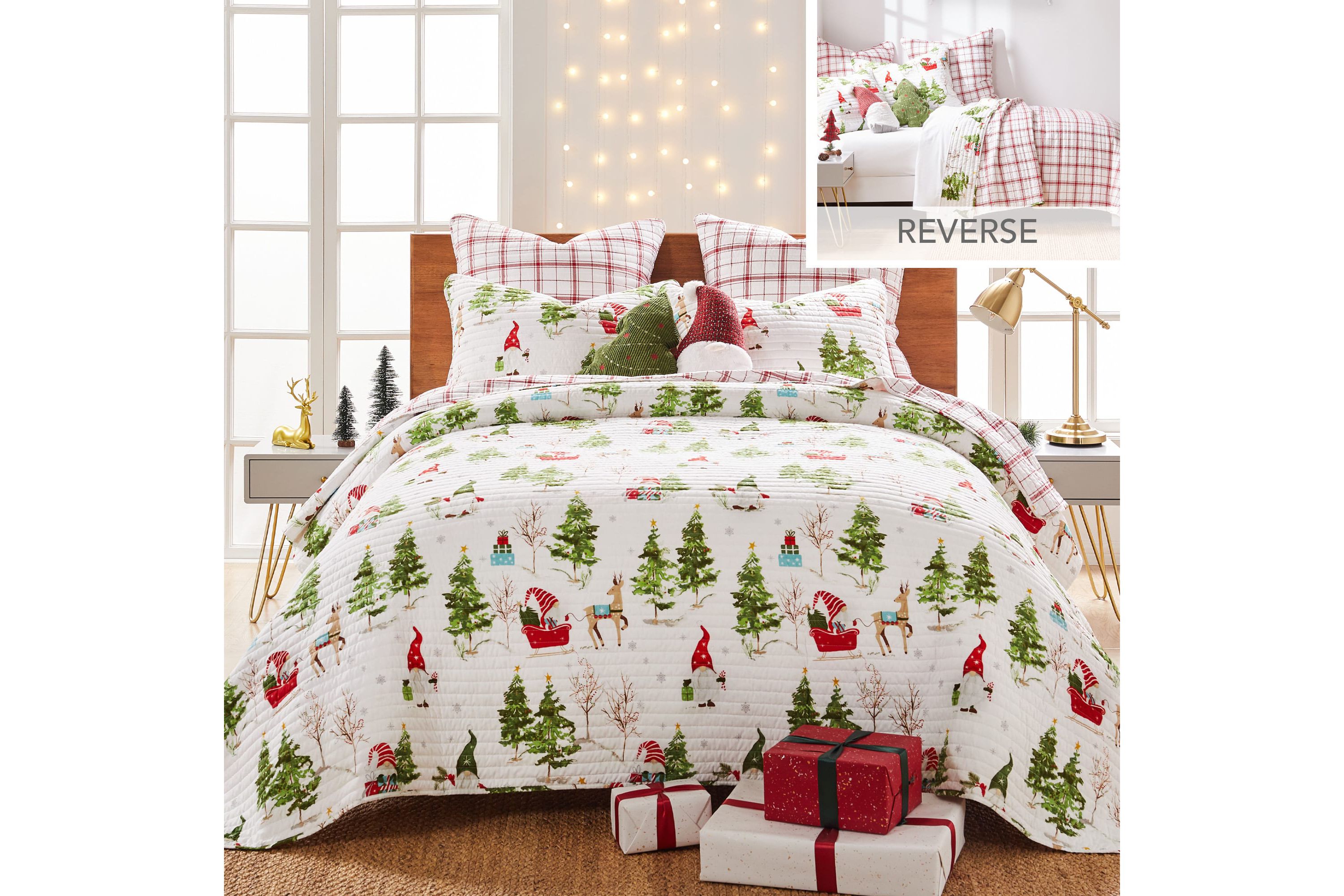 Gnome Forest 3D Tree Pillow