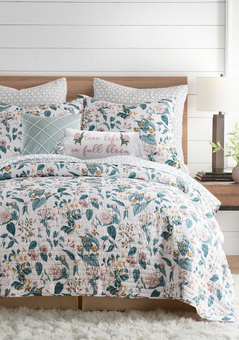 Verity Teal Full/Queen Quilt Set