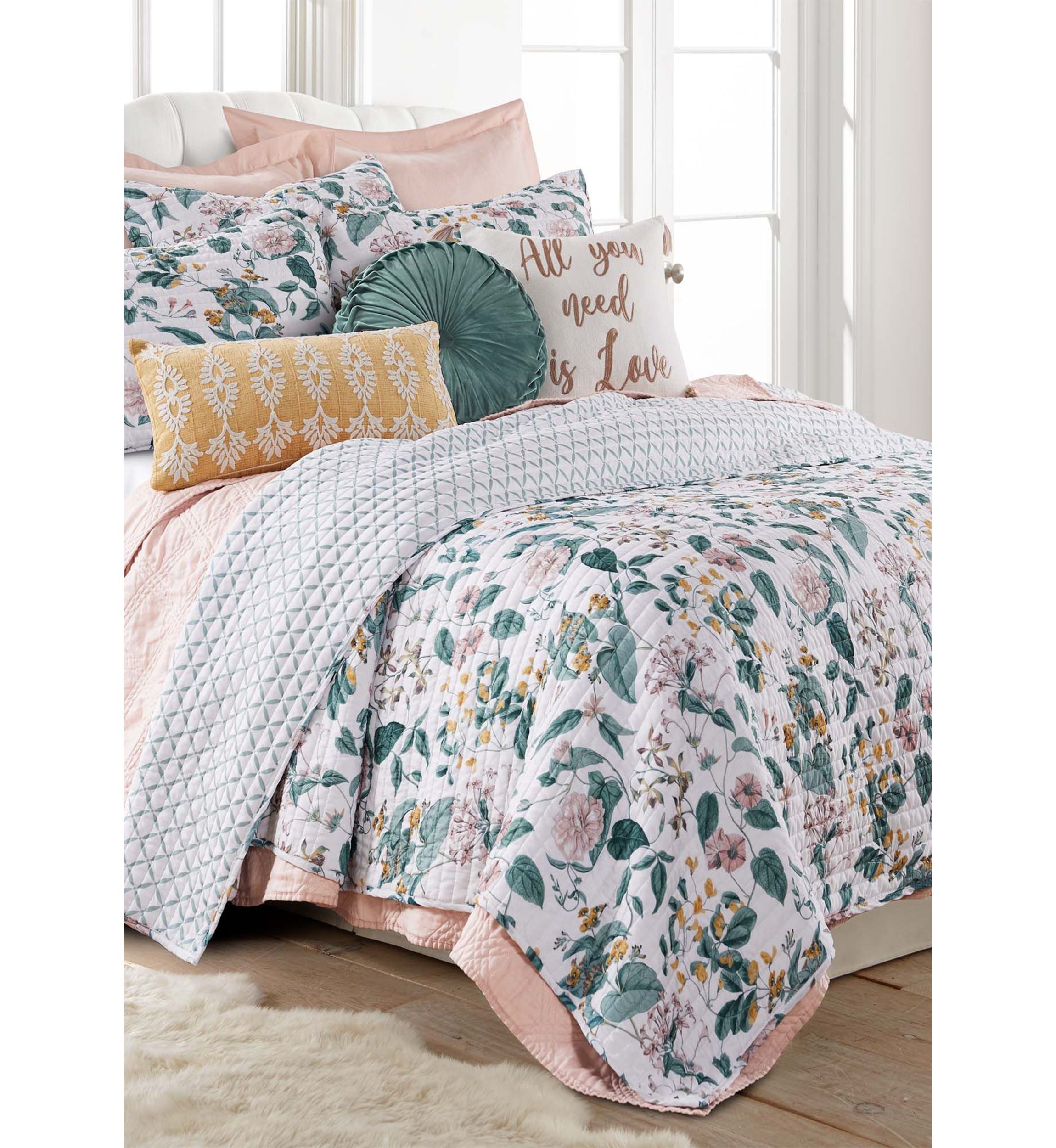 Verity Teal Full/Queen Quilt Set