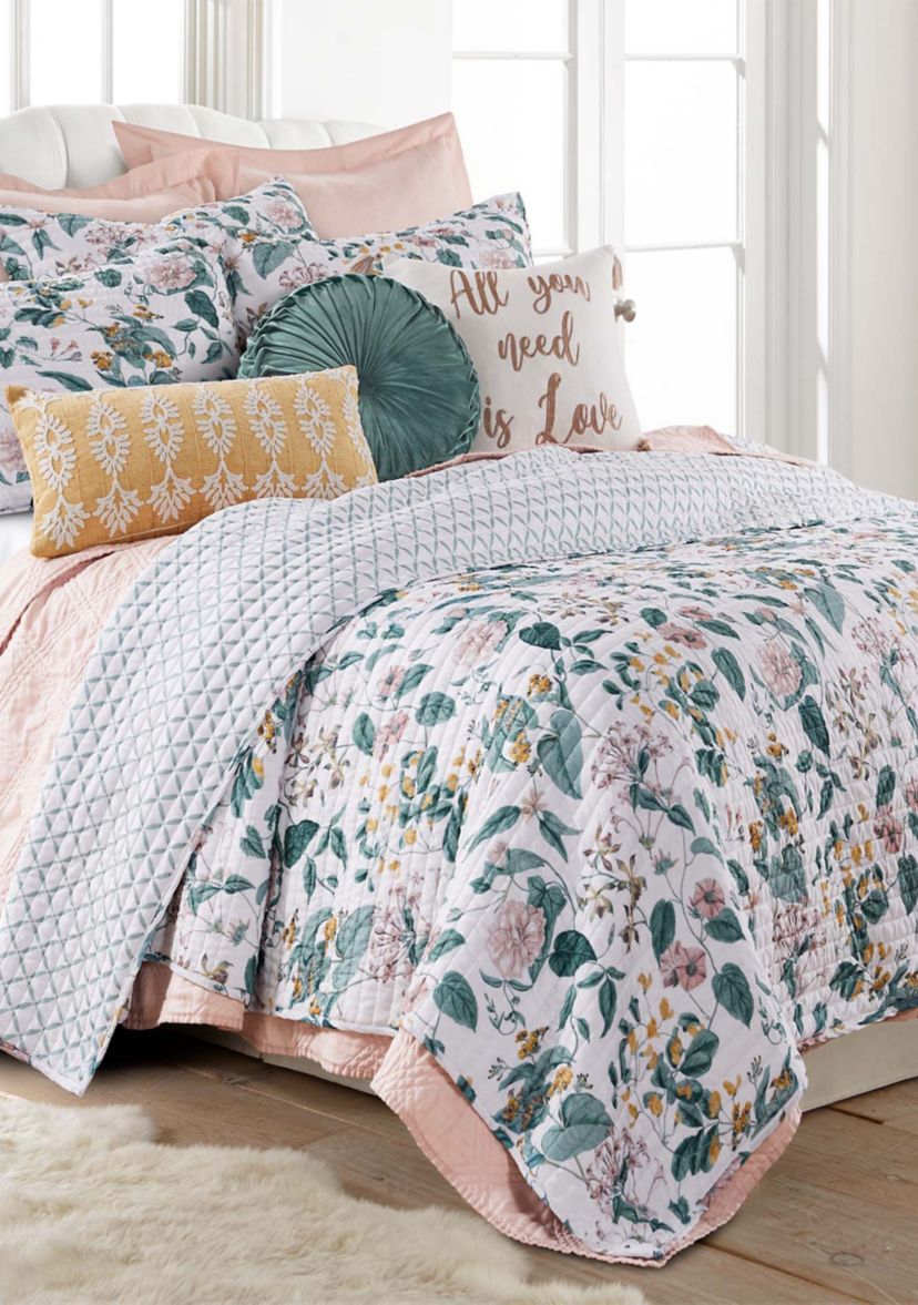 Verity Teal Full/Queen Quilt Set