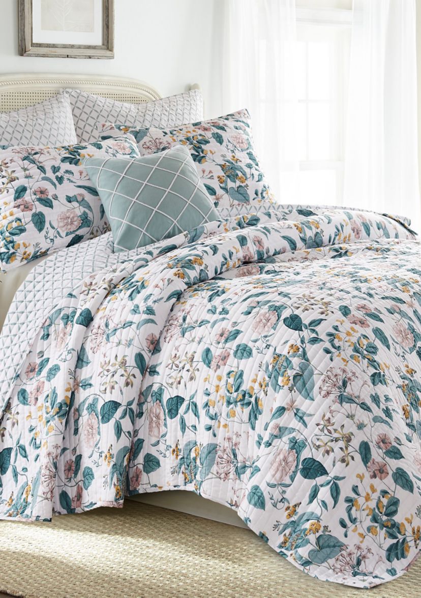 Verity Teal Full/Queen Quilt Set
