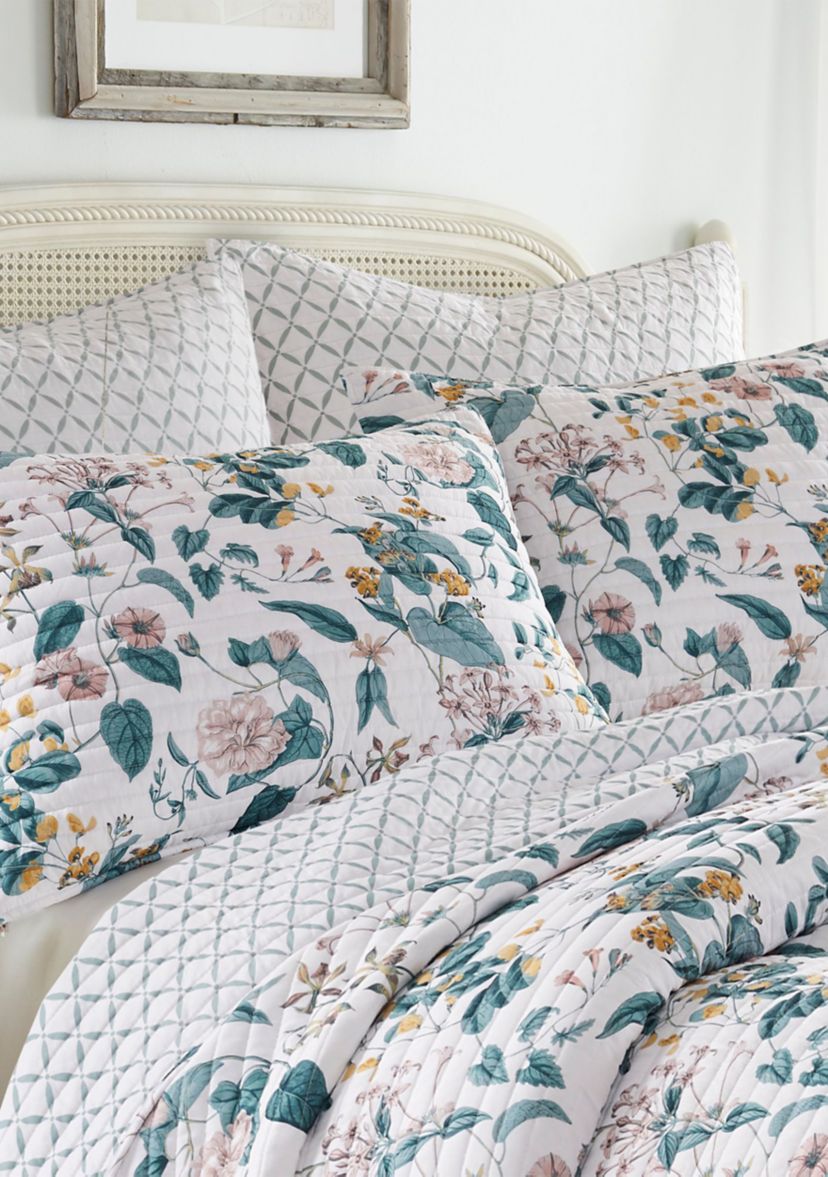Verity Teal Full/Queen Quilt Set