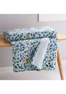 Calico Blue Quilted Throw