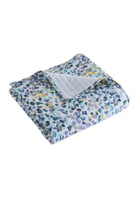 Calico Blue Quilted Throw