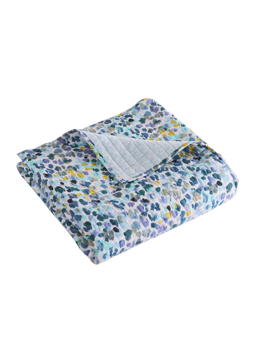 Calico Blue Quilted Throw