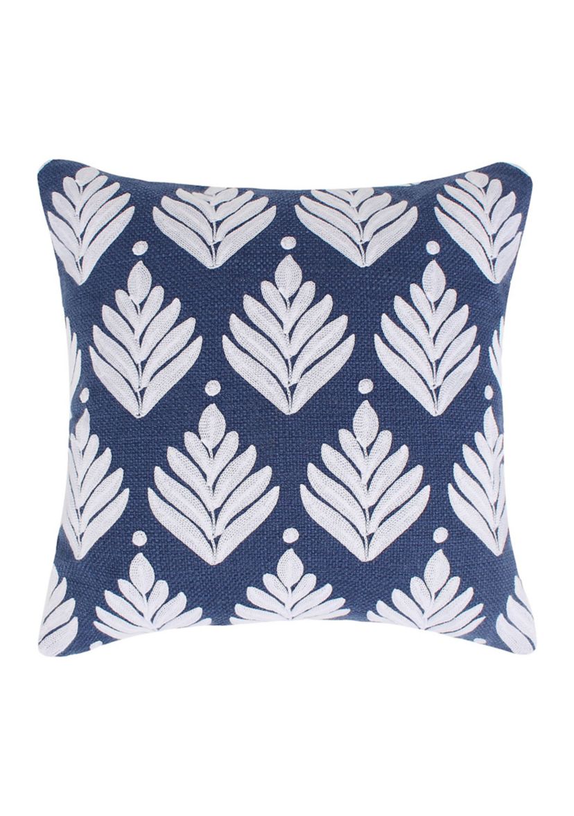 Vintage Blossom Leaves Pillow