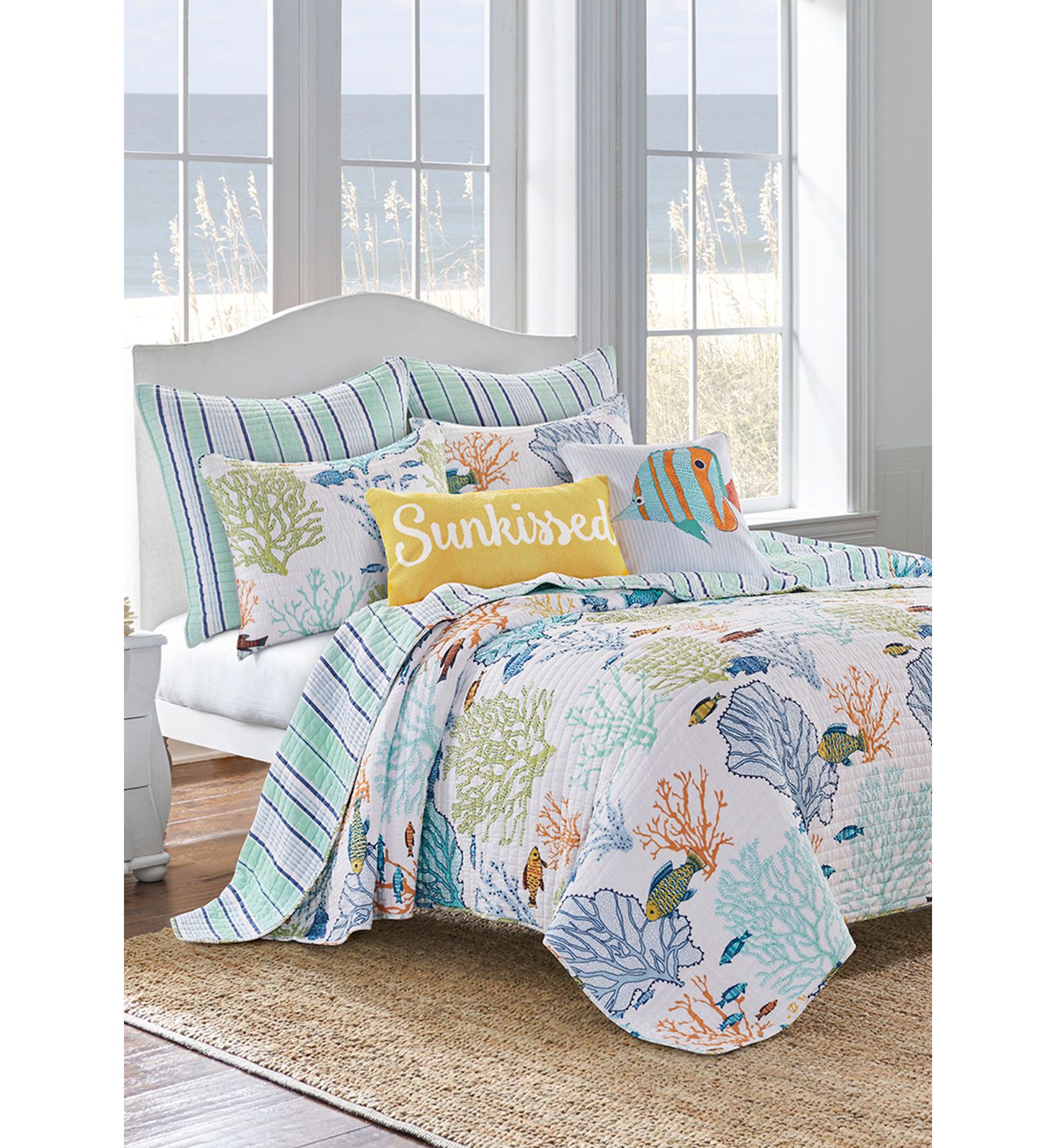 Deep Sea Multicolor Full/Queen Quilt Set