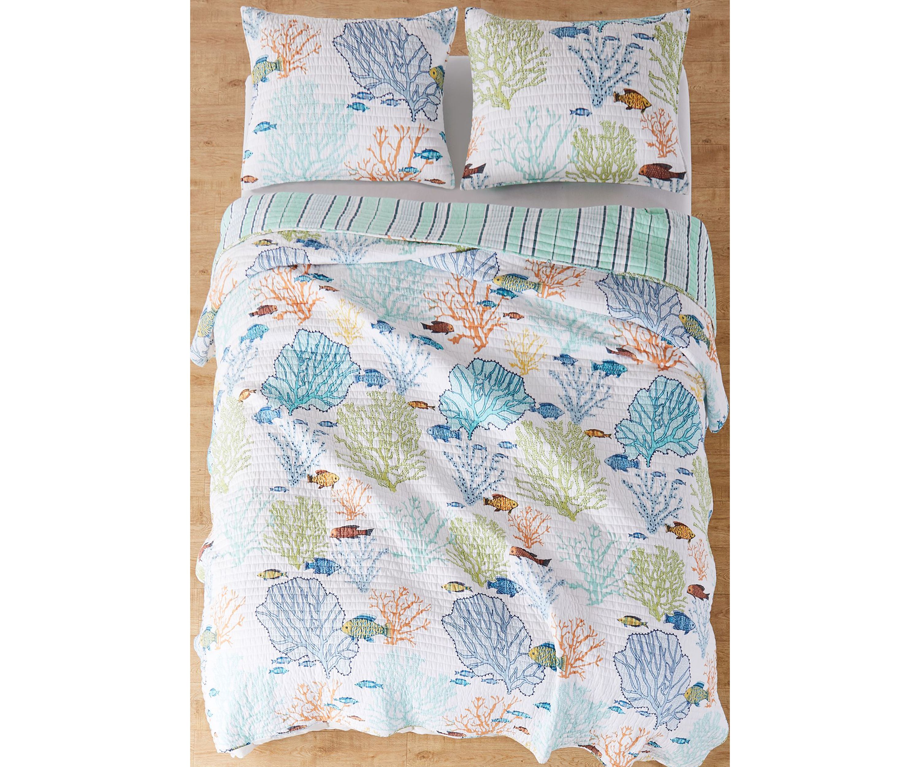 Deep Sea Multicolor Full/Queen Quilt Set
