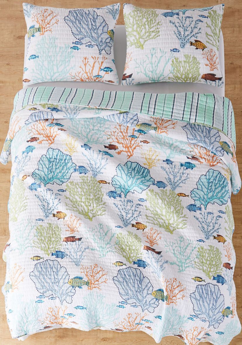 Deep Sea Multicolor Full/Queen Quilt Set
