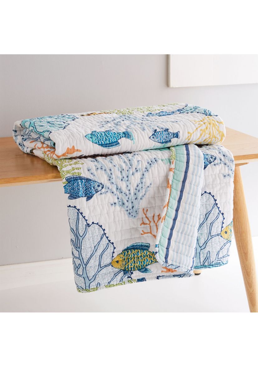 Deep Sea Multicolor Quilted Throw