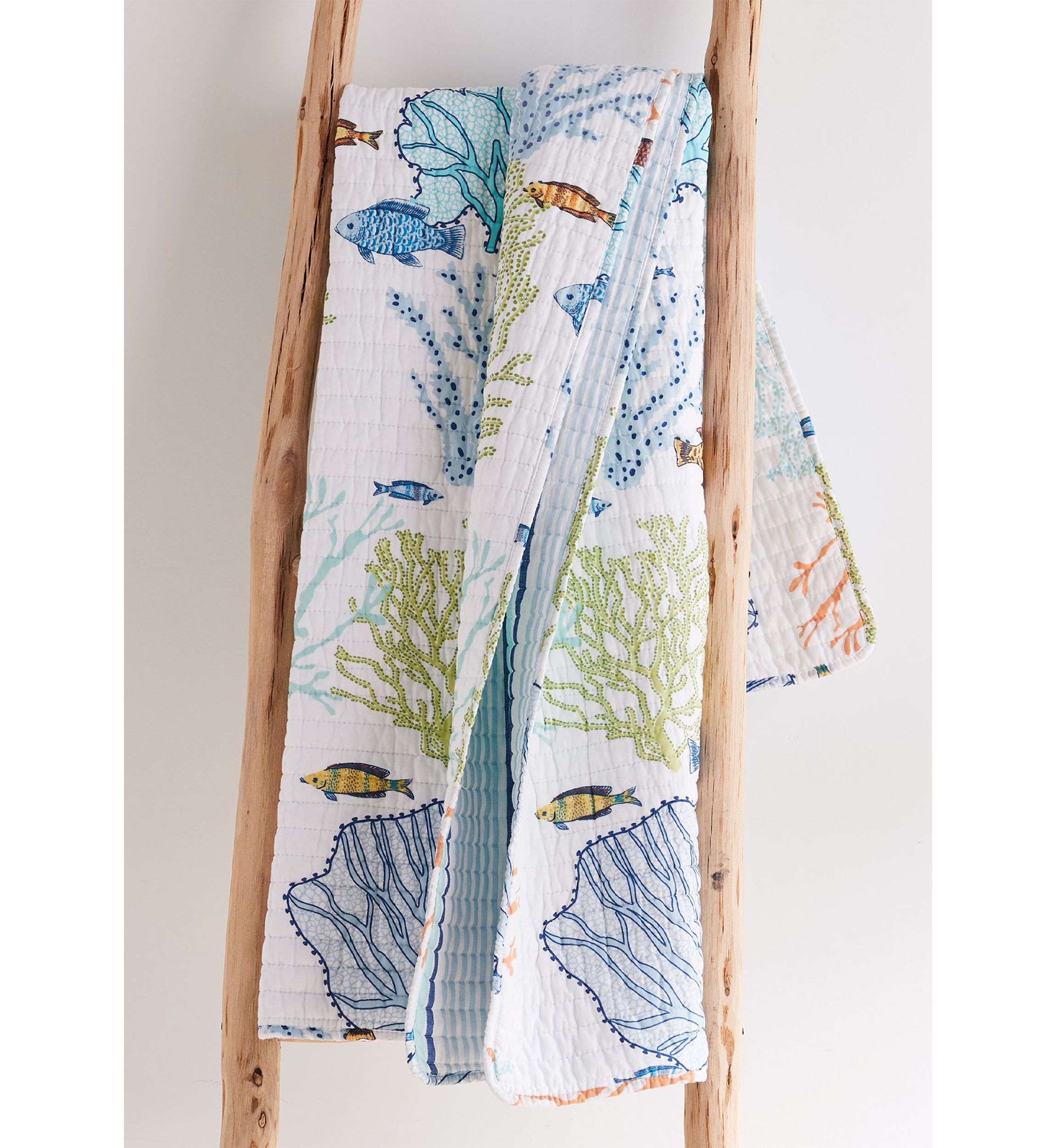 Deep Sea Multicolor Quilted Throw