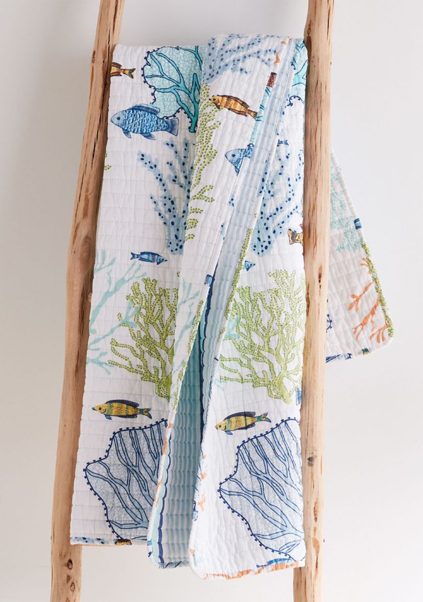 Deep Sea Multicolor Quilted Throw