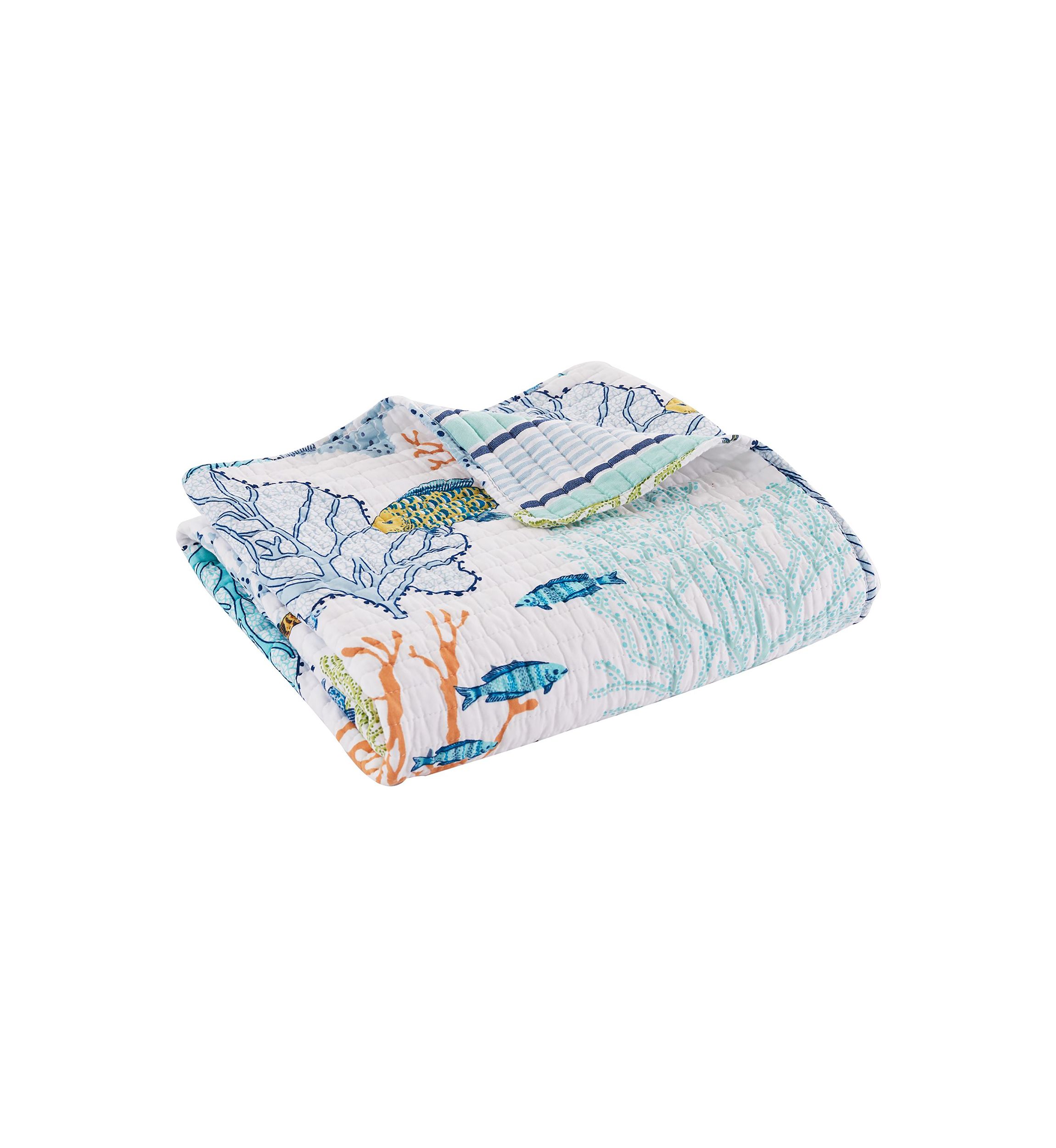 Deep Sea Multicolor Quilted Throw