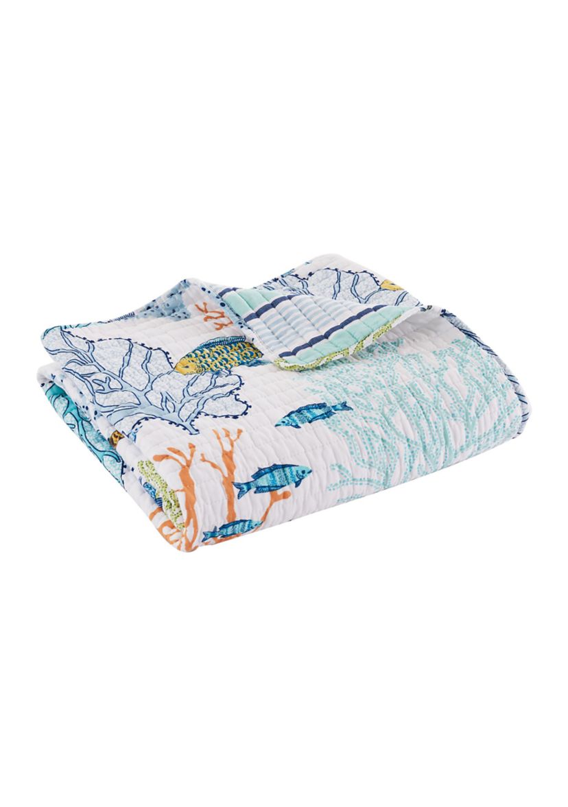 Deep Sea Multicolor Quilted Throw
