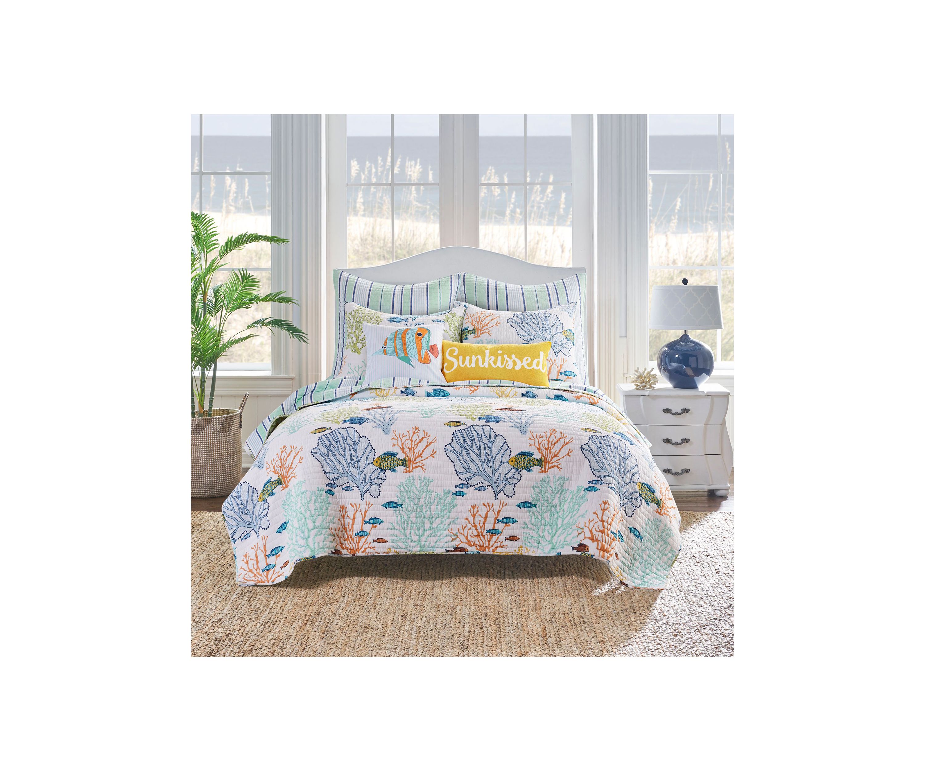 Deep Sea Multicolor Euro Shams - 2 Pack 