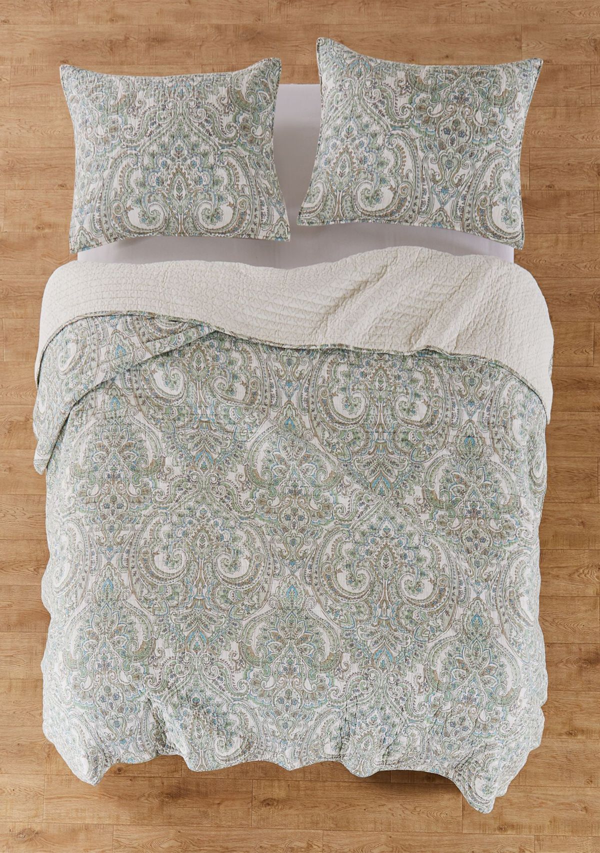 Assisi Mint Twin Quilt Set
