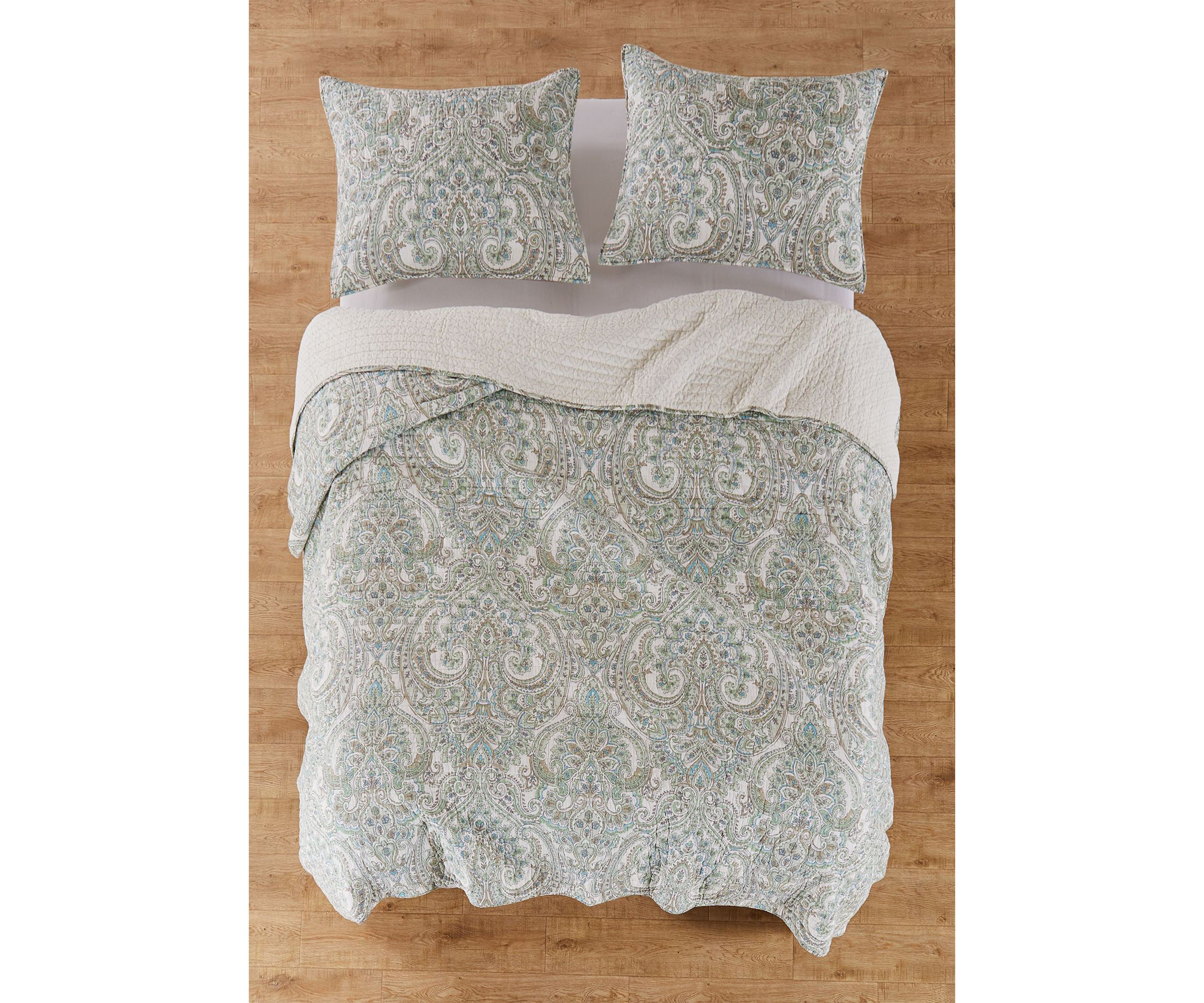 Assisi Mint Twin Quilt Set
