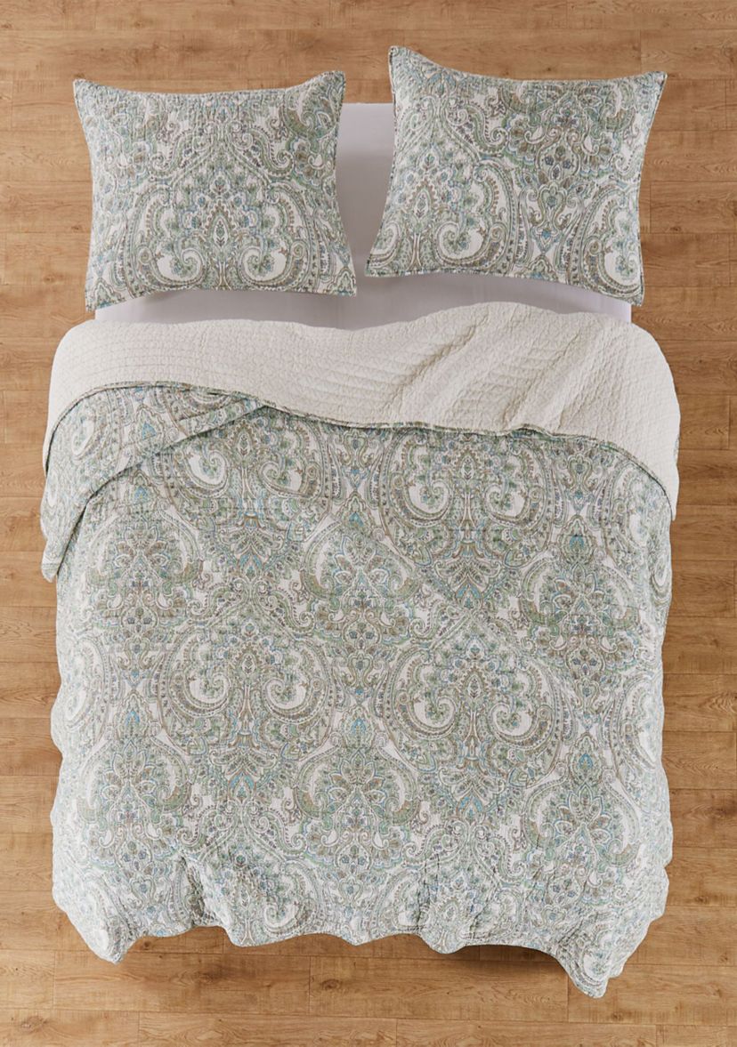 Assisi Mint Twin Quilt Set