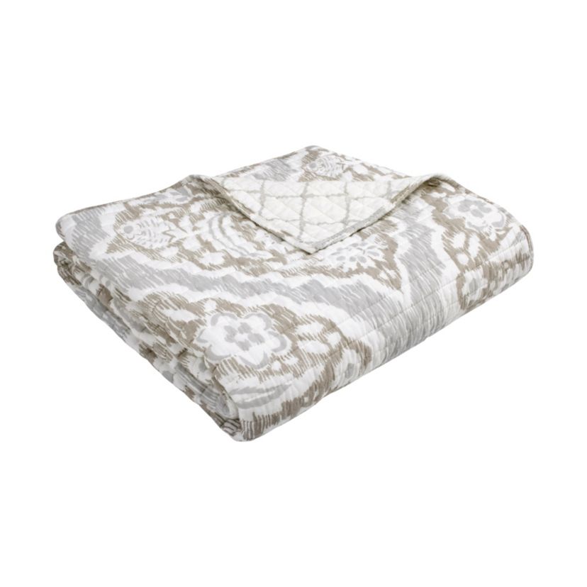 Becker Taupe Quilted Throw