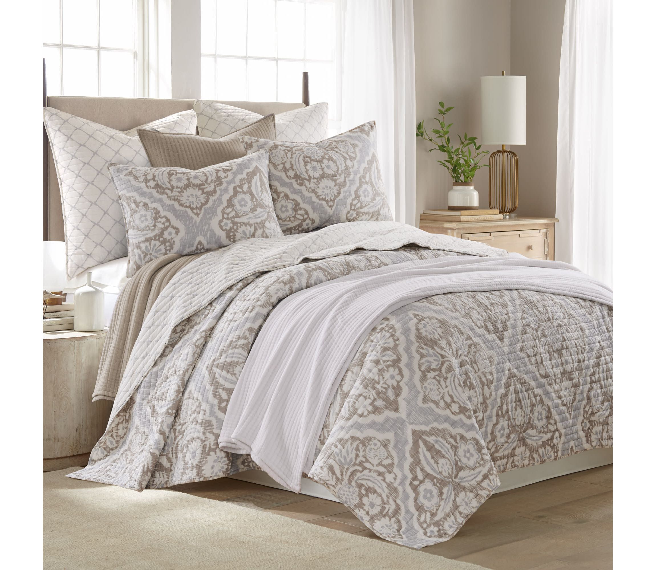 Becker Taupe Euro Sham Set of 2