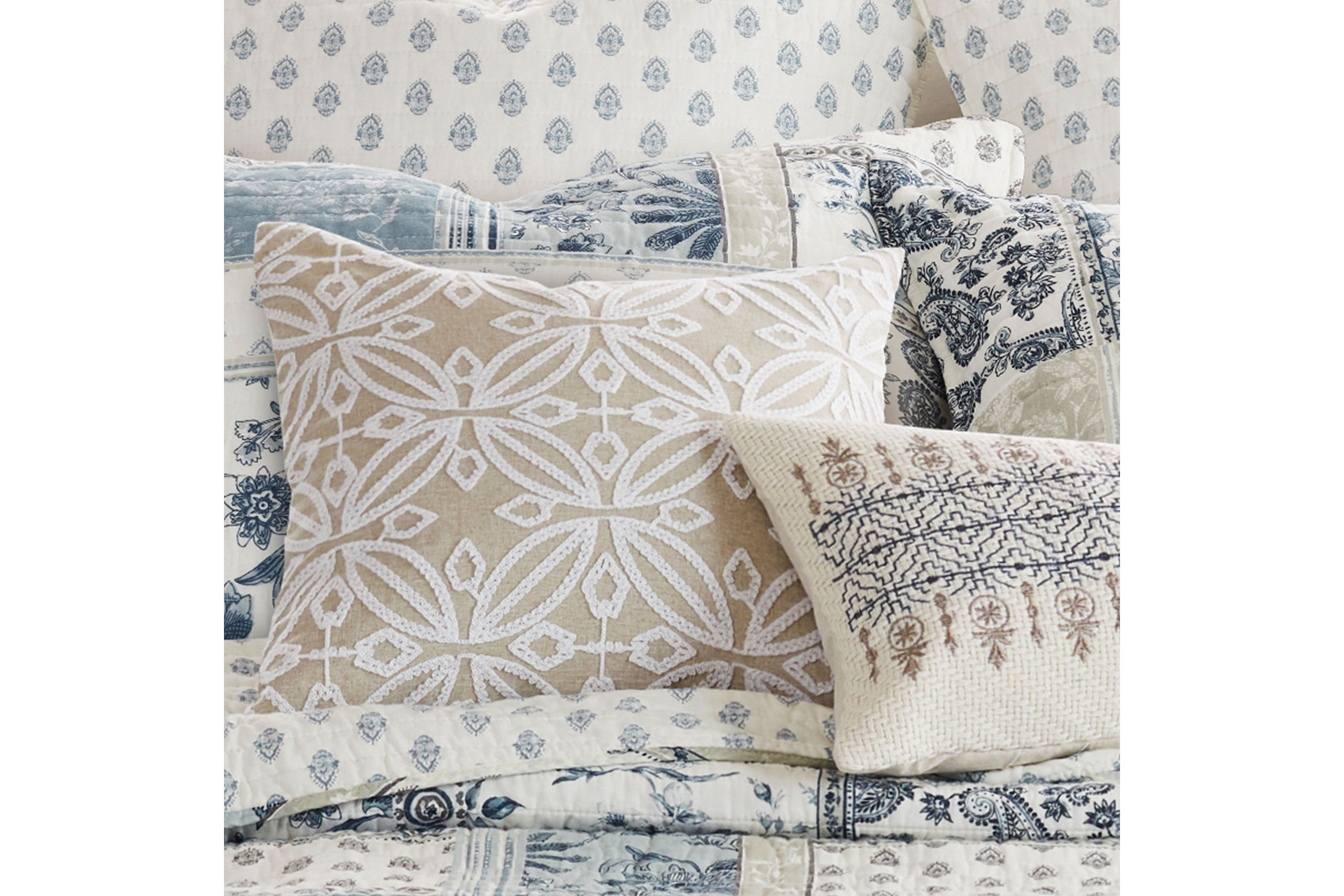 Aliza Blue Stripe Pillow