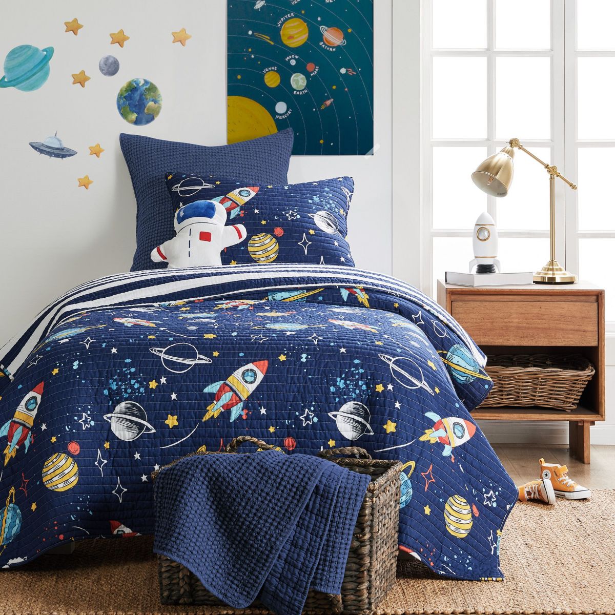 Galaxy Astronaut Shaped Pillow