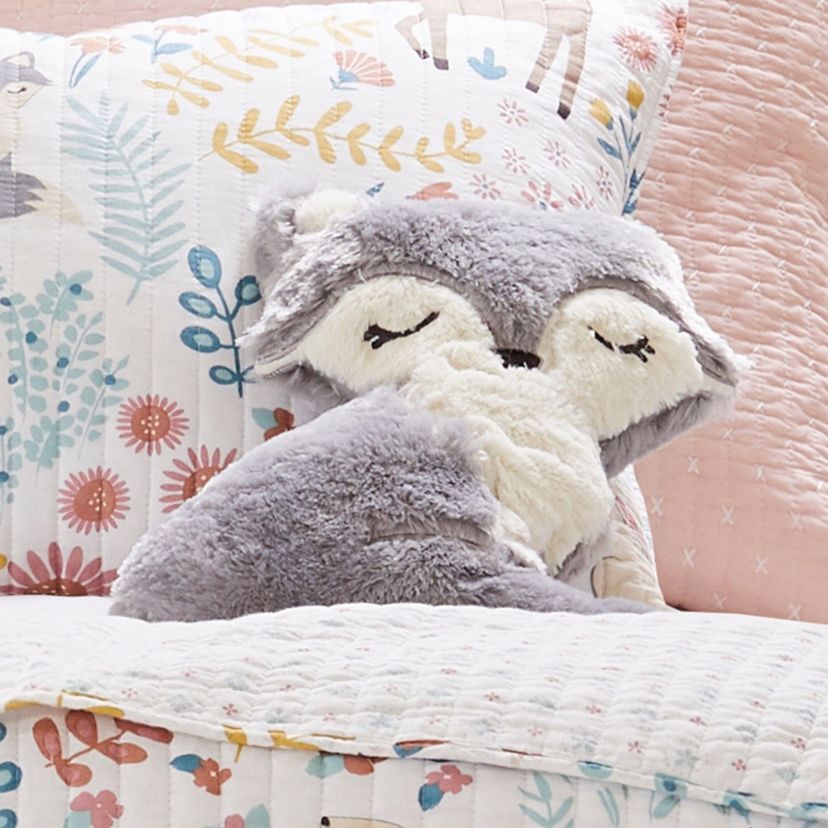 Fancy Forest Fox Shaped Pillow