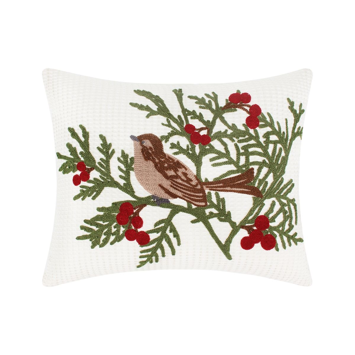 Winterberry Forest Bird Pillow