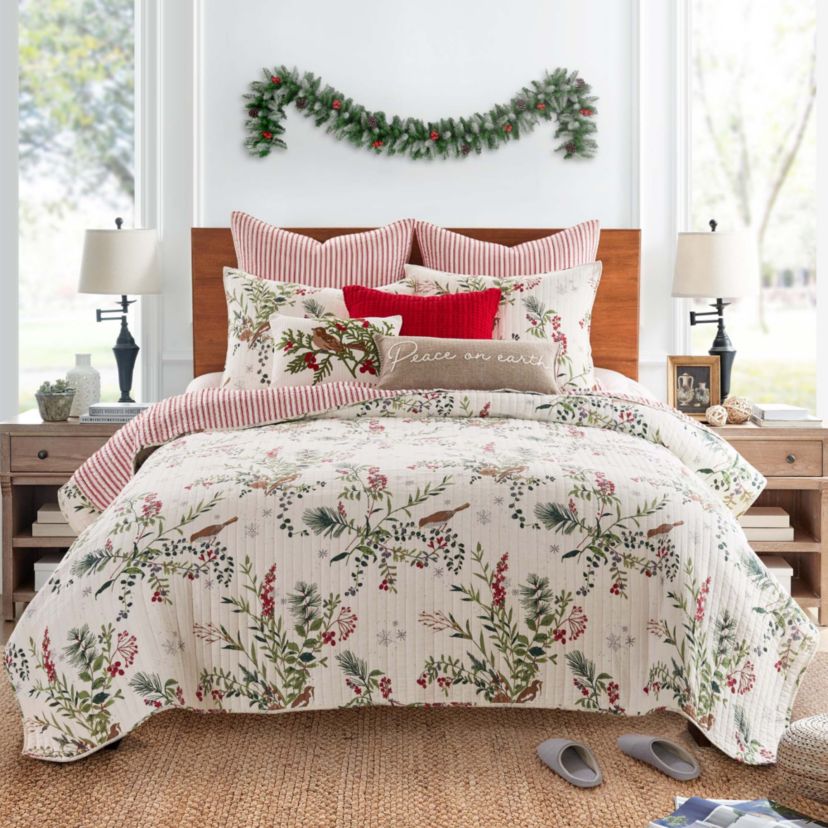 Winterberry Forest Bird Pillow