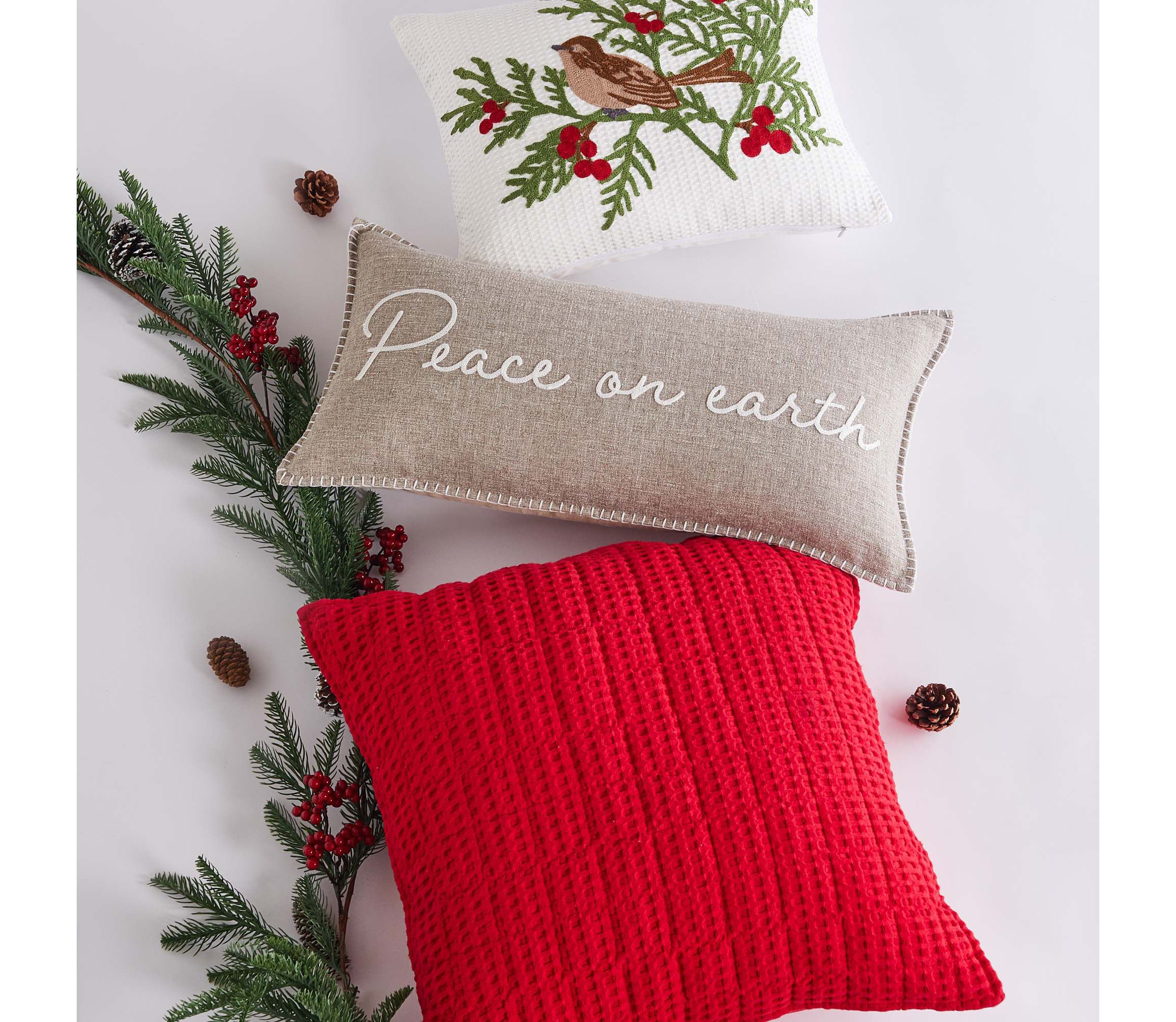 Winterberry Forest Peace on Earth Pillow
