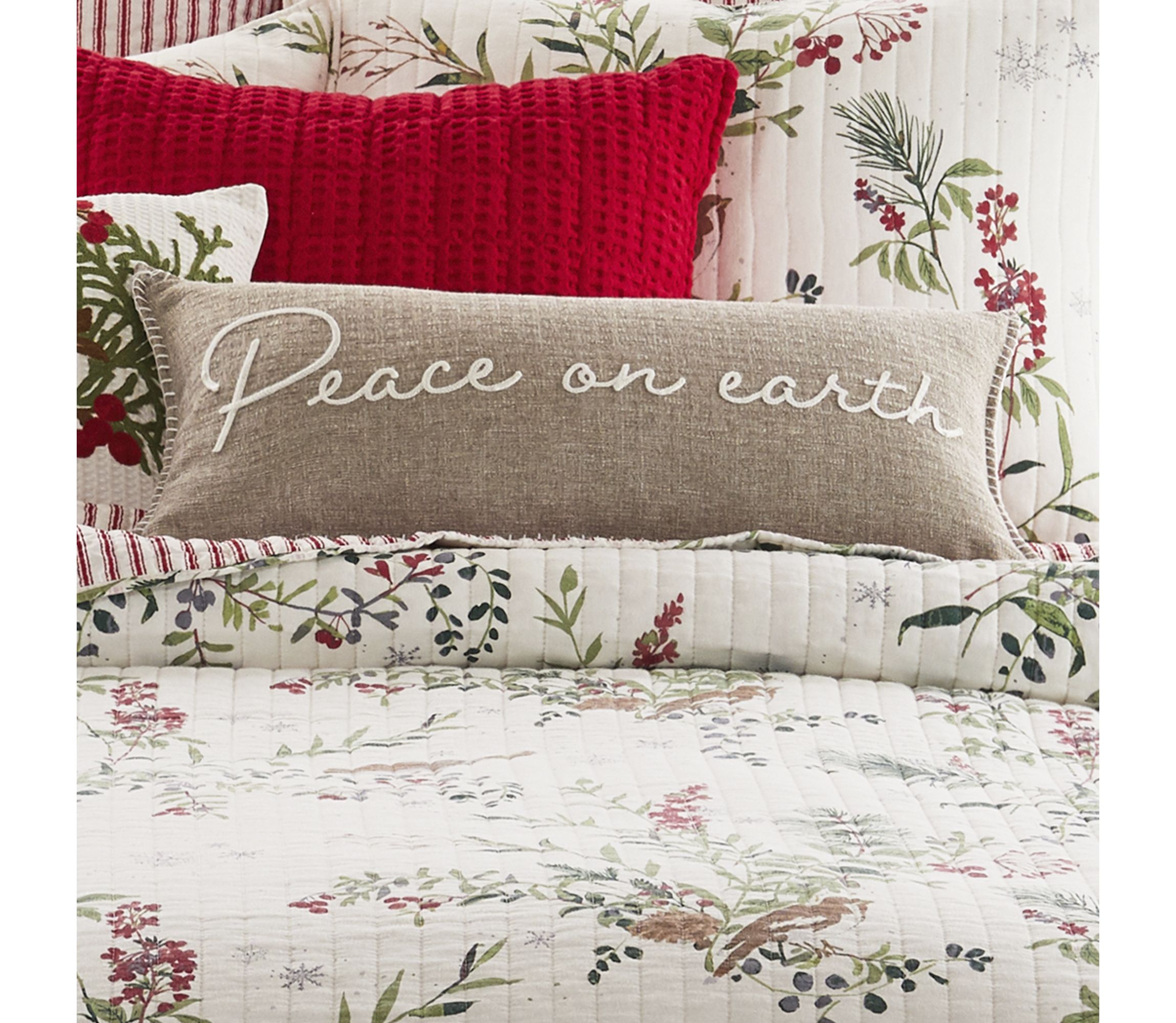 Winterberry Forest Peace on Earth Pillow