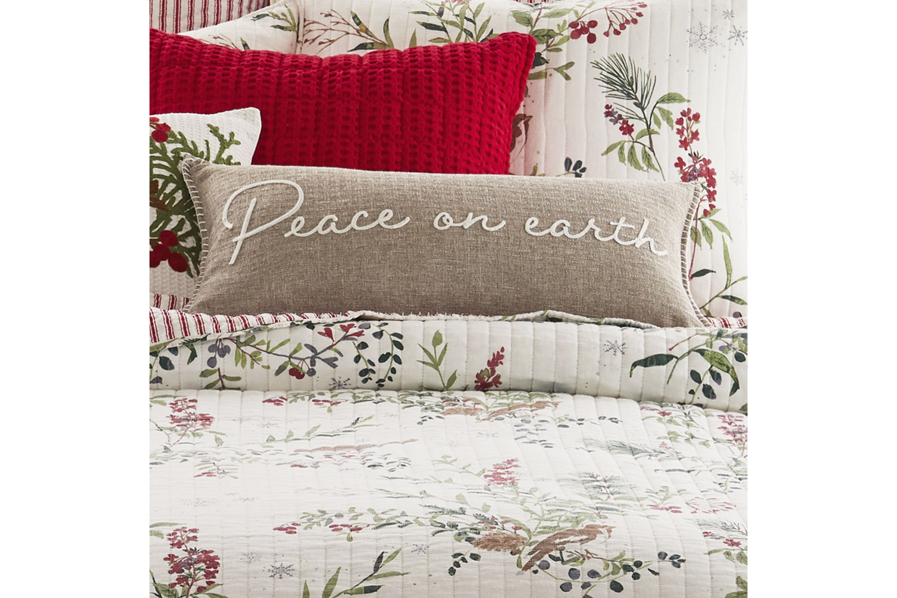 Winterberry Forest Peace on Earth Pillow