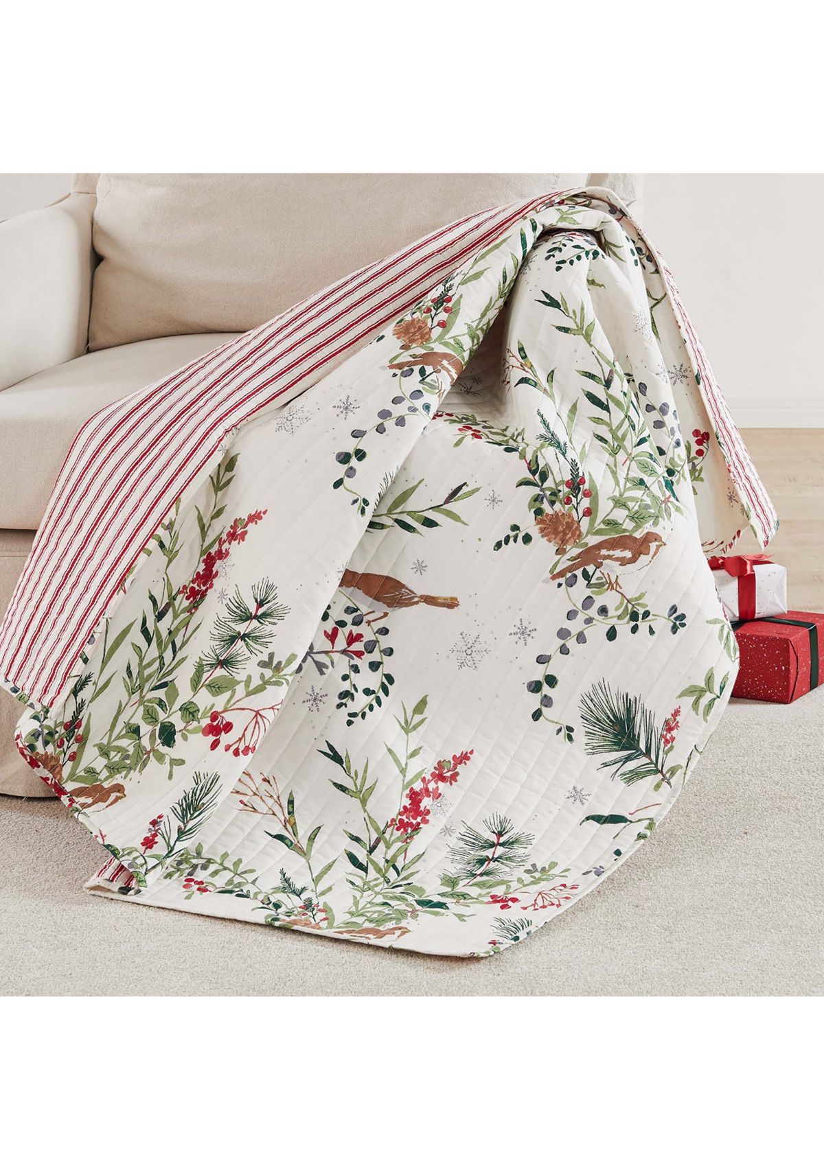 Winterberry Forest Quilted Throw