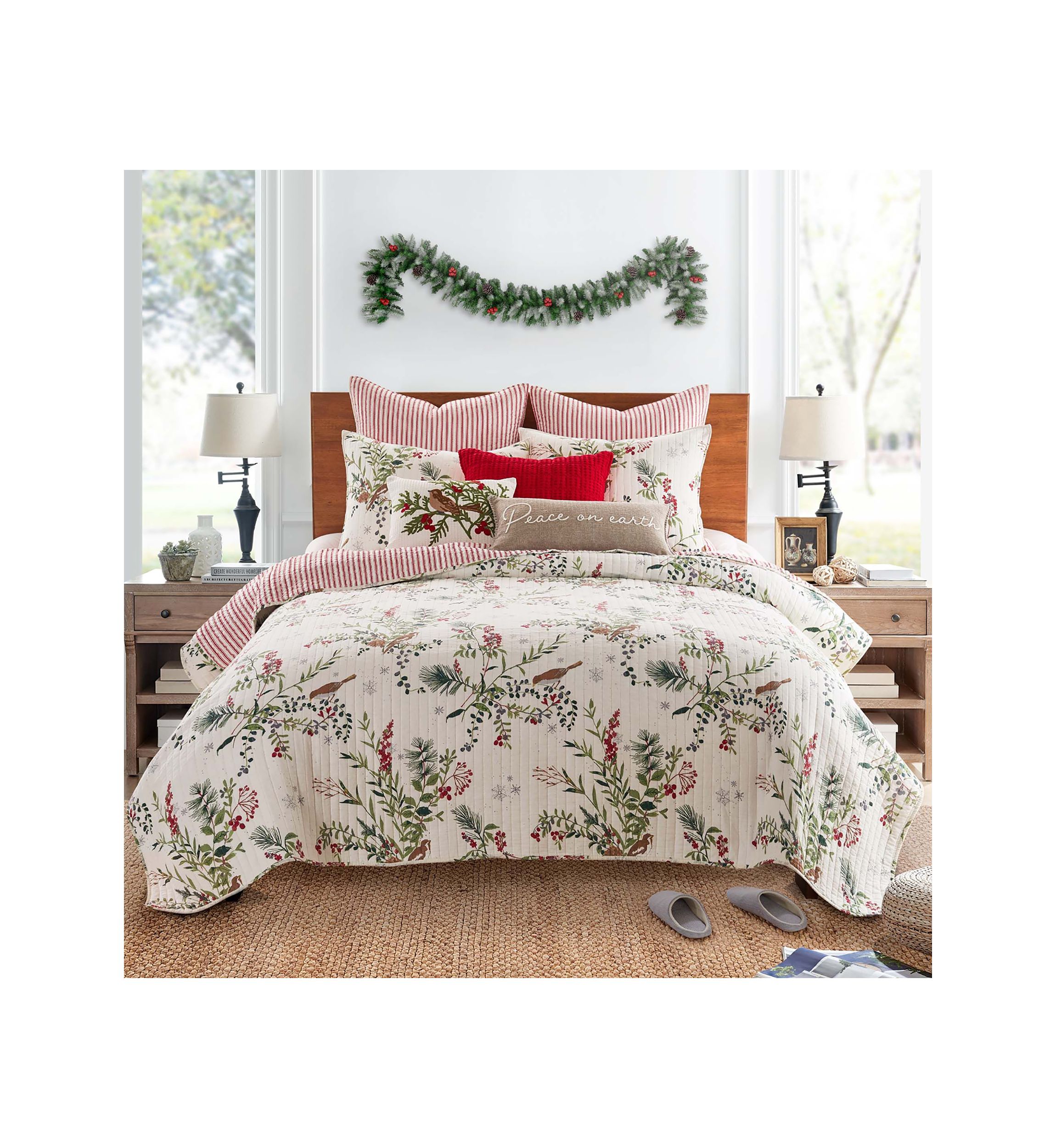 Winterberry Forest Euro Sham Set of 2