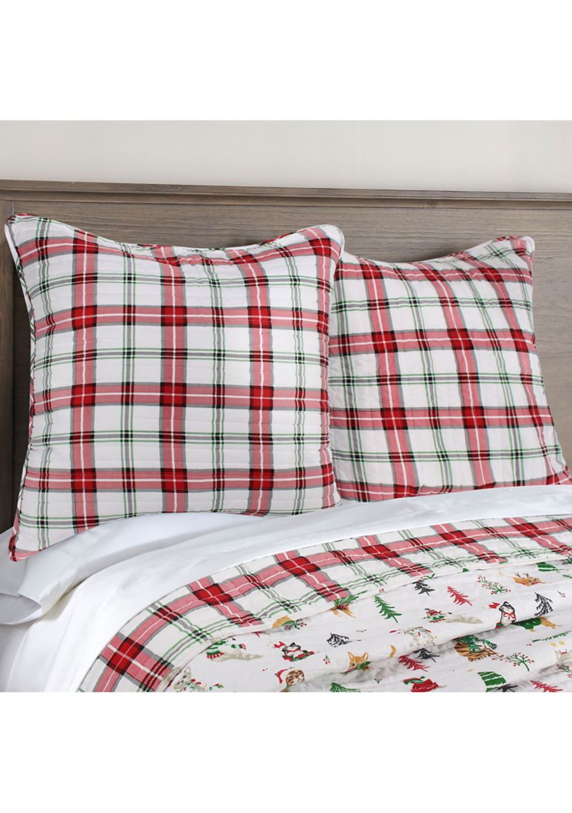Meowy Christmas Euro Sham Set of 2