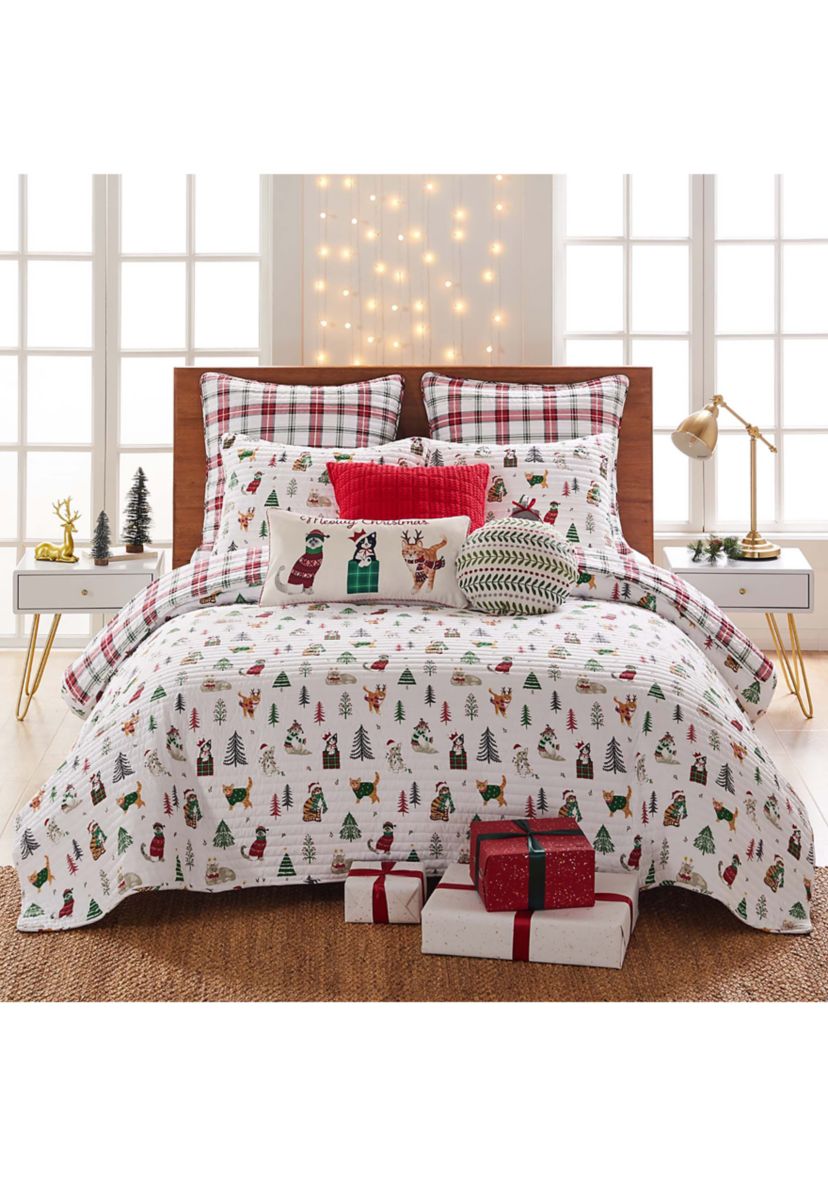 Meowy Christmas Euro Sham Set of 2