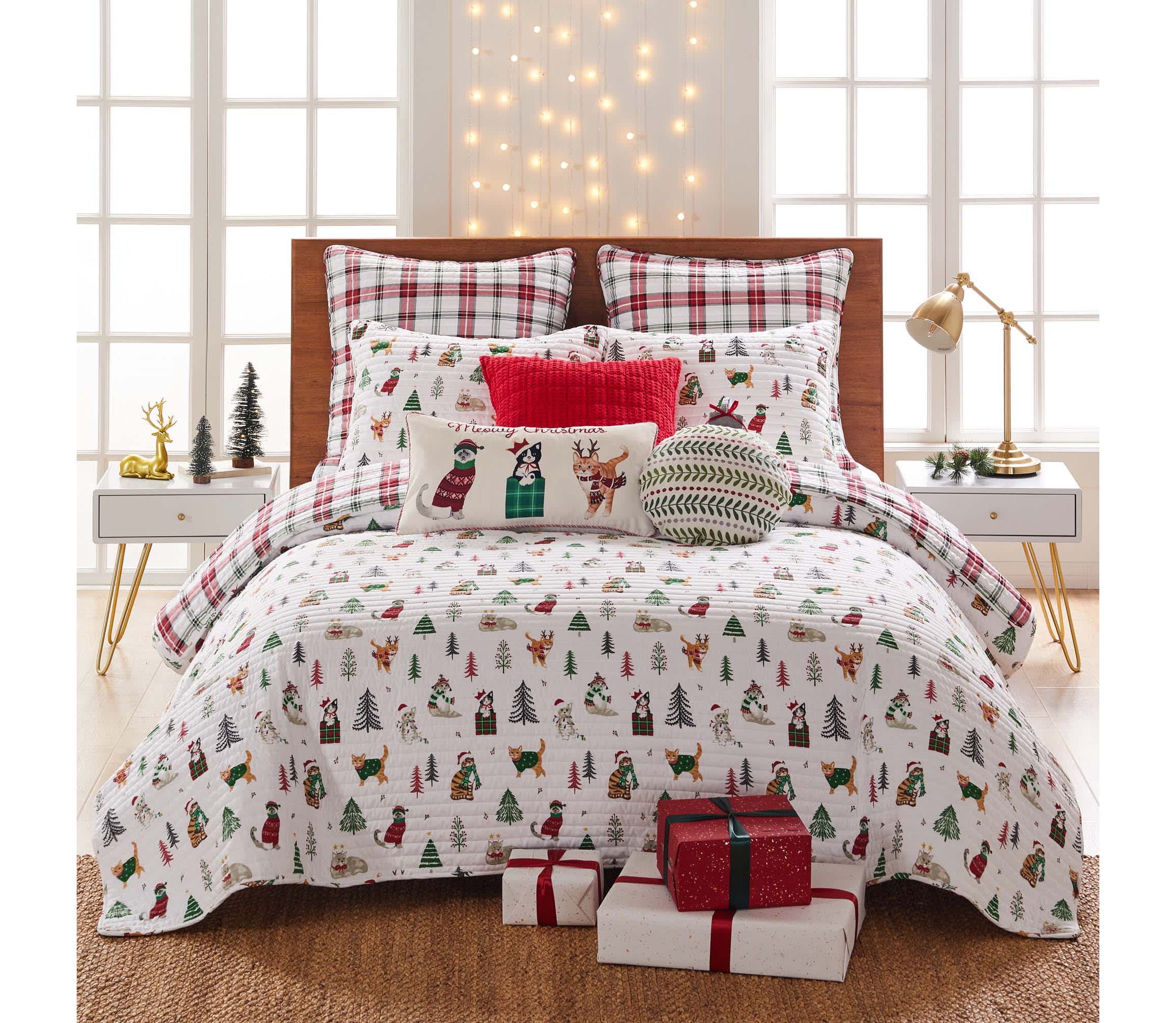 Meowy Christmas Euro Sham Set of 2