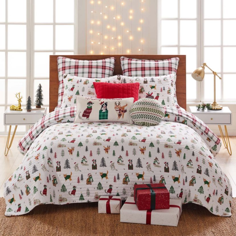 Meowy Christmas Euro Sham Set of 2