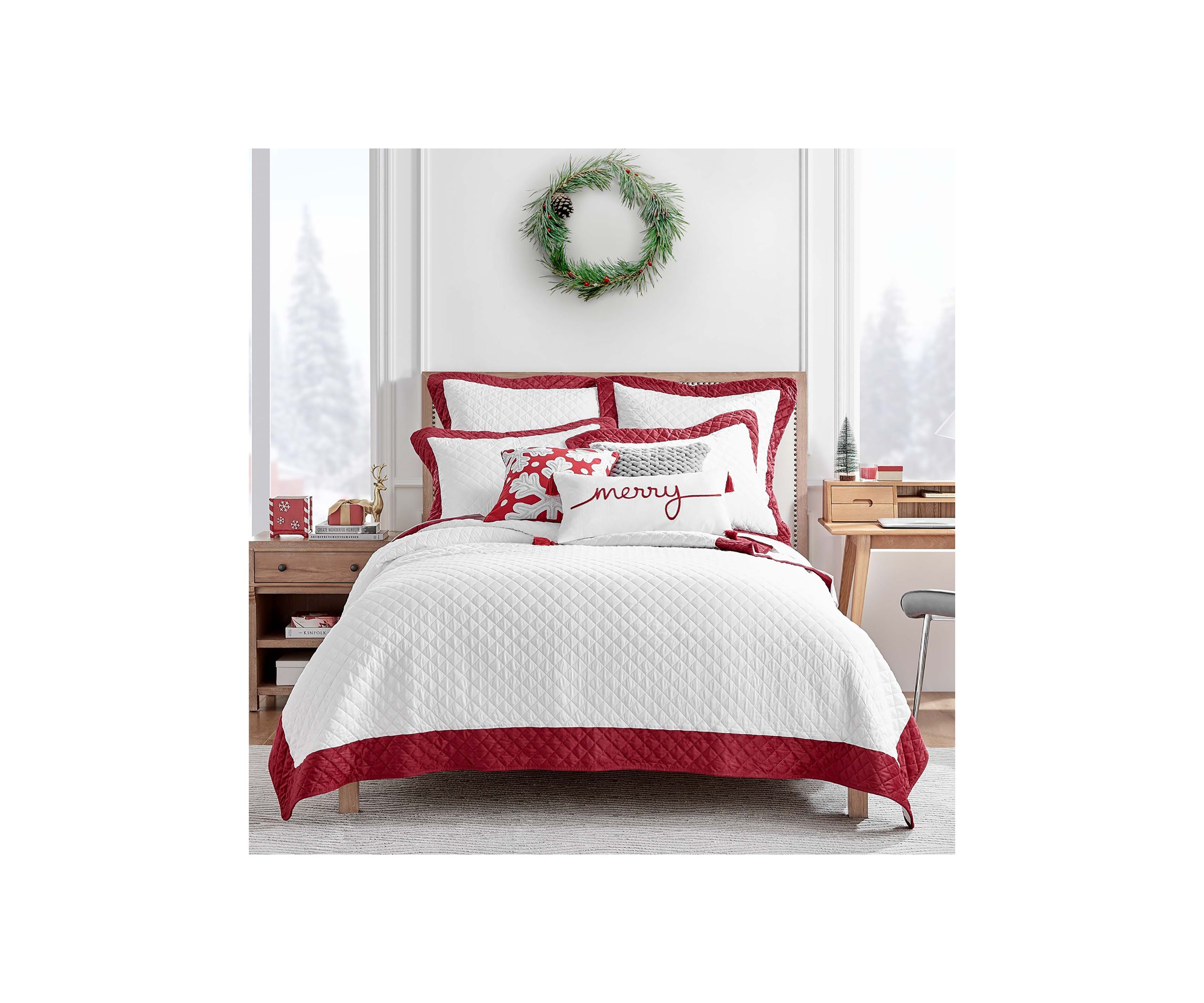 All is Bright Merry Pillow - 12" x 24"
