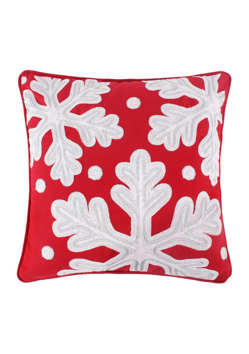 All is Bright Snowflake Pillow - 18" x 18"