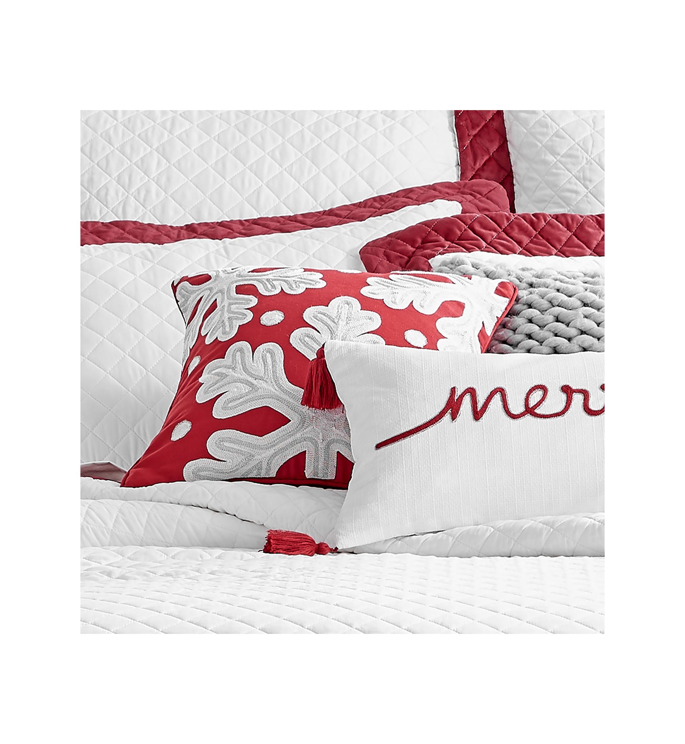 All is Bright Snowflake Pillow - 18" x 18"