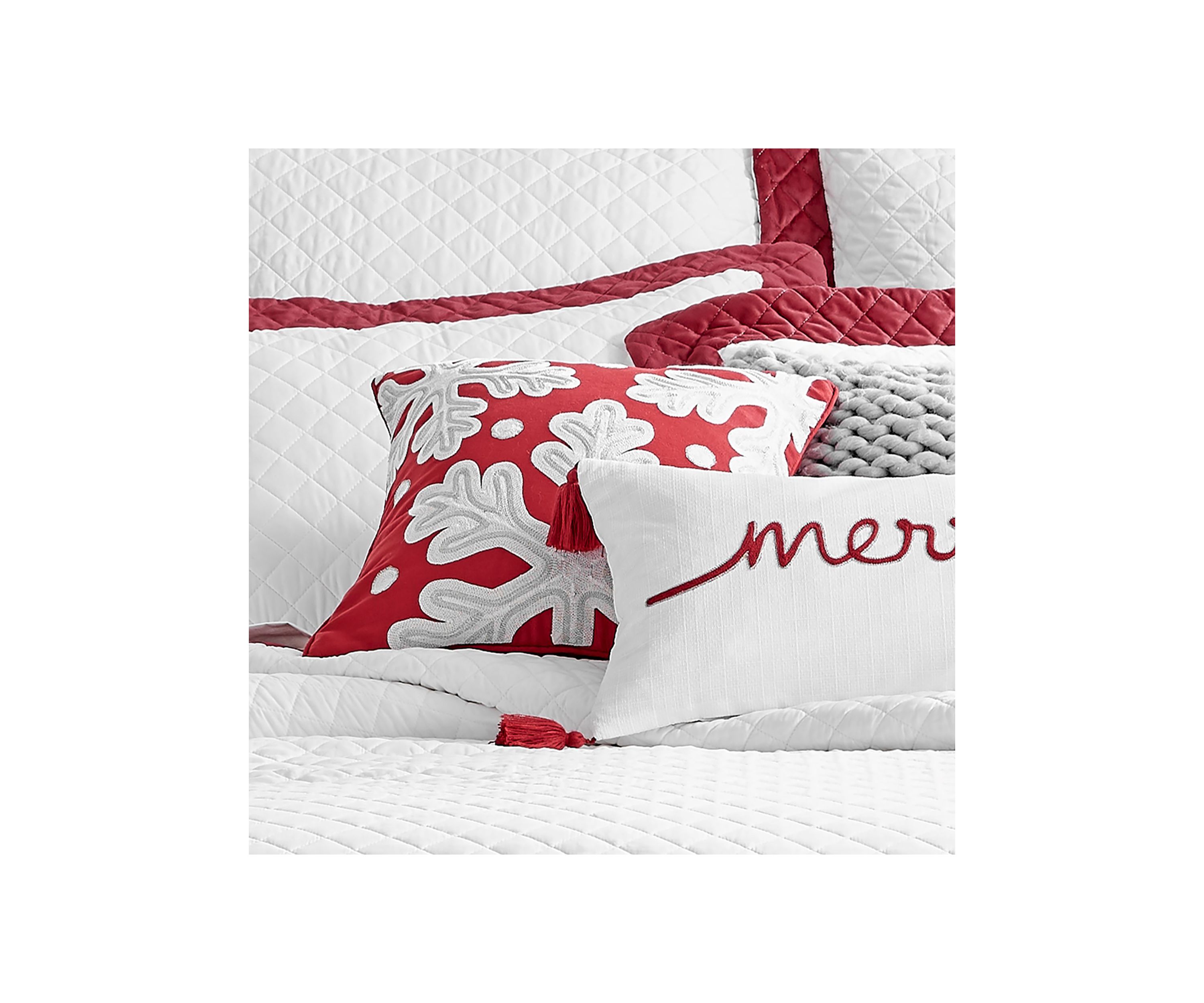 All is Bright Snowflake Pillow - 18" x 18"
