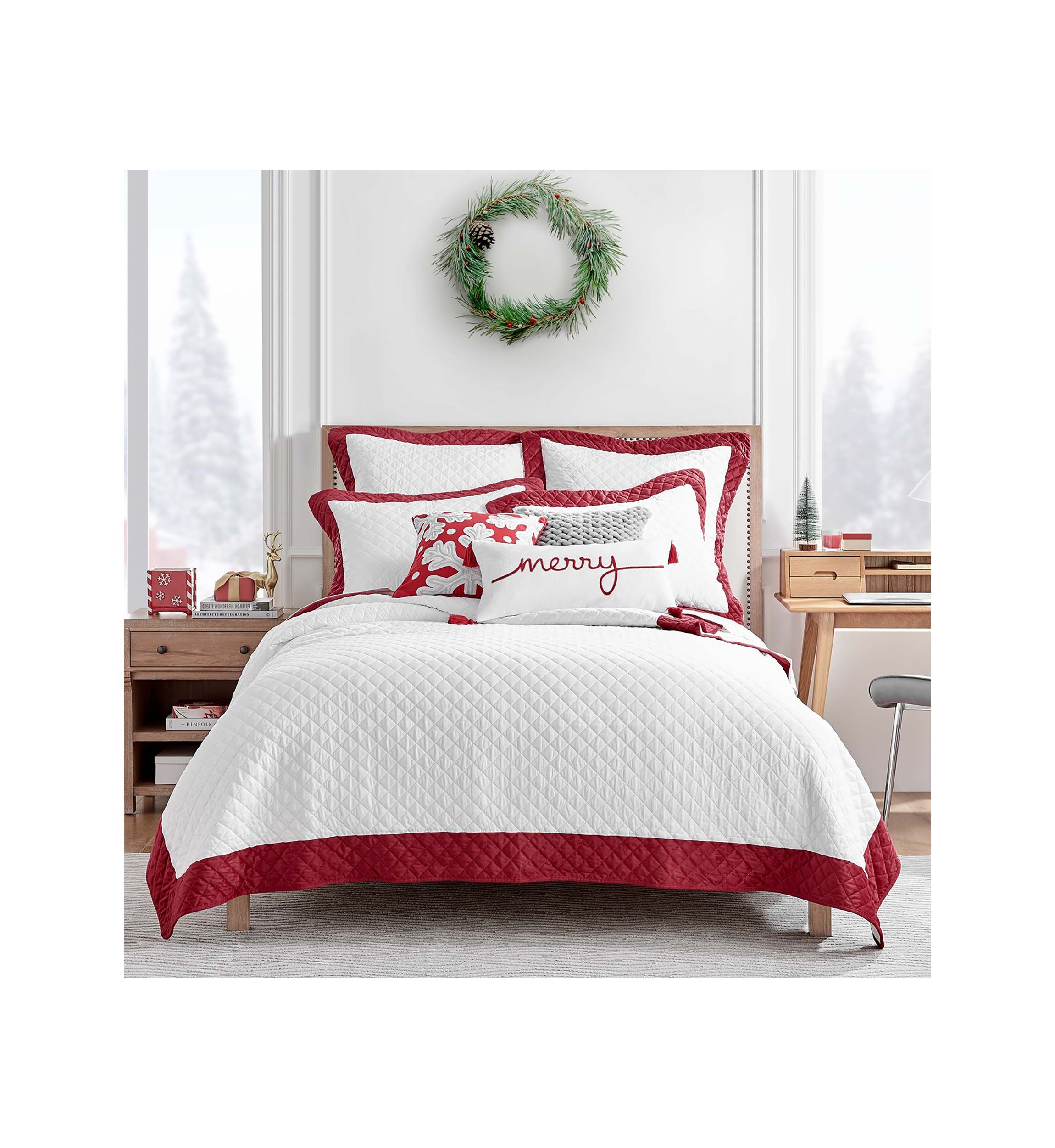 All is Bright Snowflake Pillow - 18" x 18"