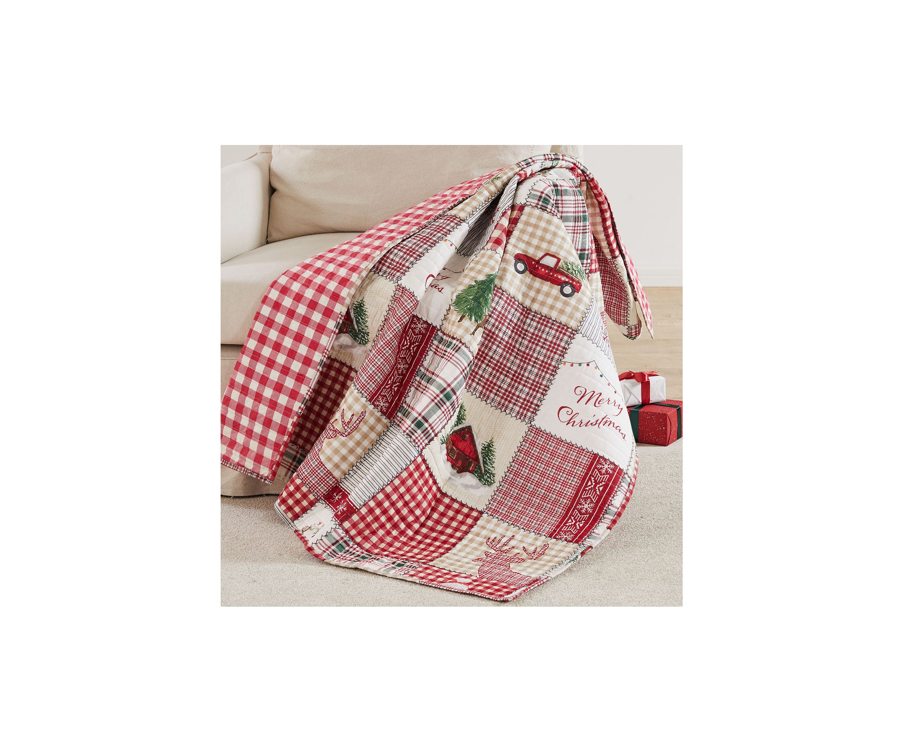 Home For Christmas Quilted Throw