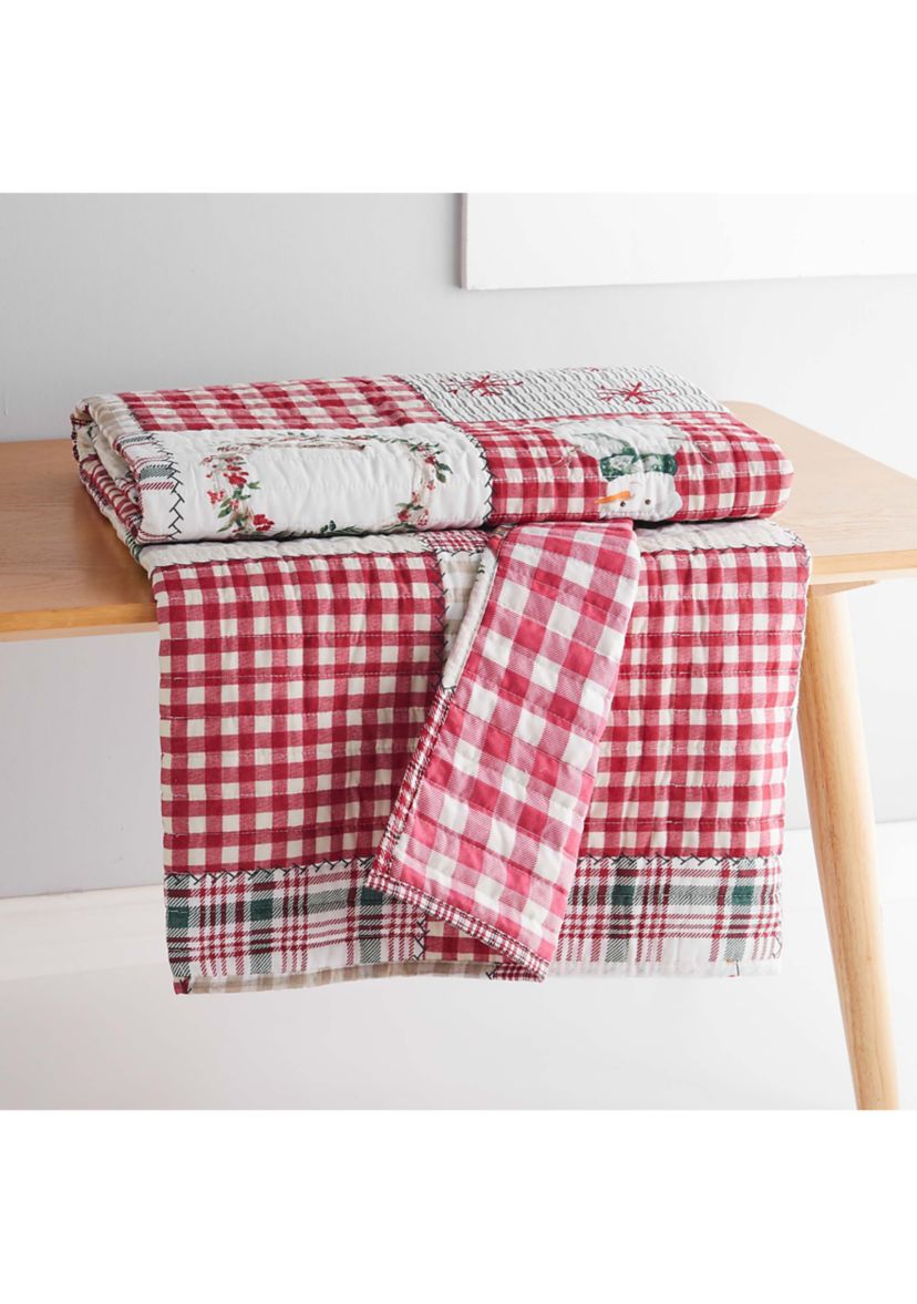 Home For Christmas Quilted Throw