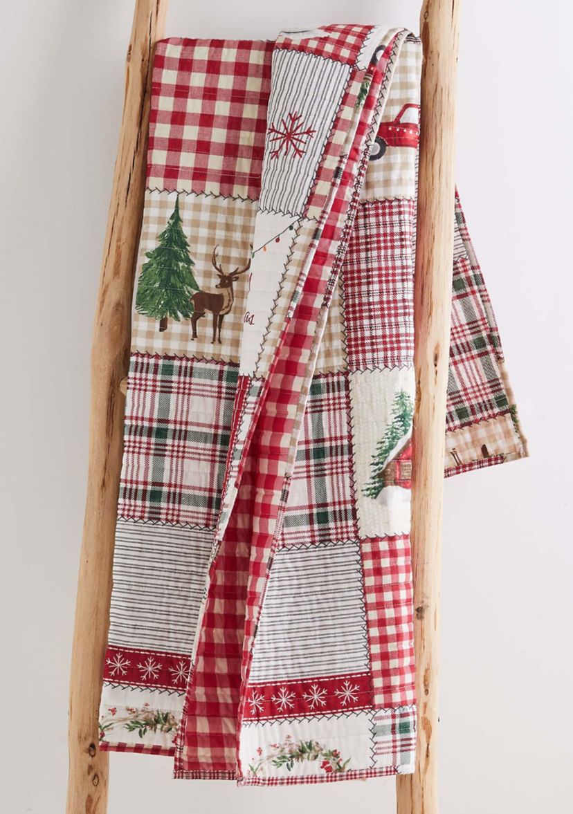 Home For Christmas Quilted Throw